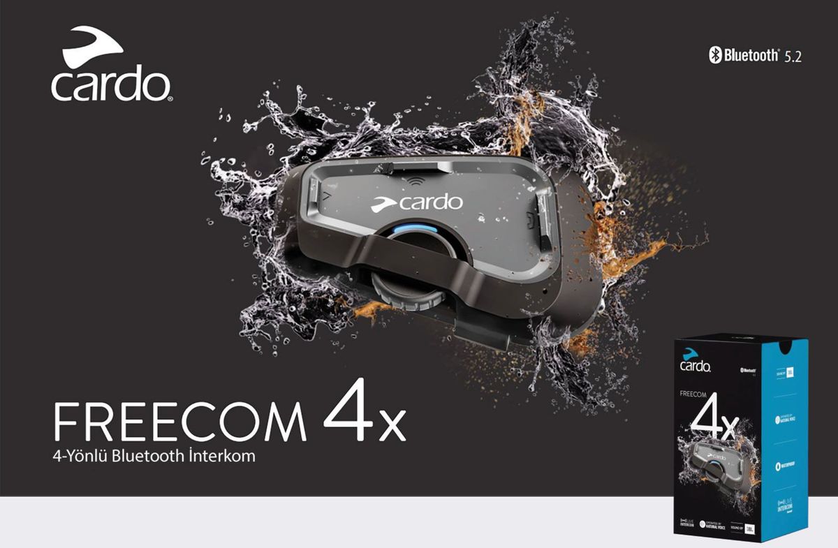 Cardo Freecom 4X Bluetooth Ve İntercom JBL (Tekli Paket