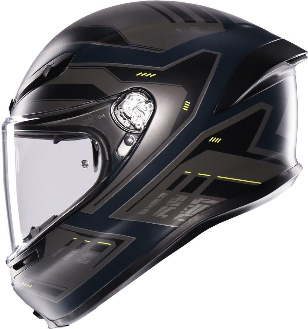 AGV K6S MPLK Enhance Kapalı Kask (Mat Gri - Fluo Sarı) Modeli ve
