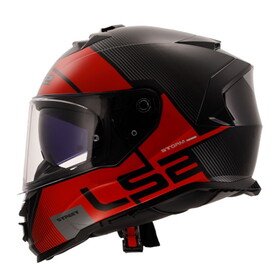  LS2 Storm 2 Epic Kapalı Kask (Siyah-Kırmızı)