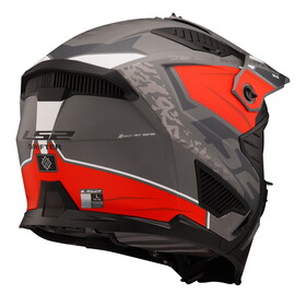  LS2 Drifter Devor Kask (Mat Gri-Titanyum-Kırmızı)