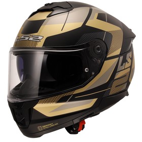  LS2 Stream 2 Road Kapalı Kask (Mat Siyah-Gold-Gri)