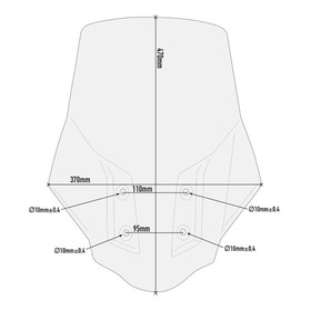  BMW G310 GS (17 > 26)  Ön Cam Siperlik (Givi D5126ST)