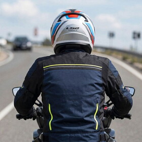  LS2 Rapid 2 Hyper Kapalı Kask (Beyaz-Mavi-Kırmızı)