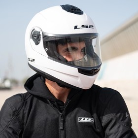  LS2 Strobe 2 Çeneden Açılır Kask (Beyaz)