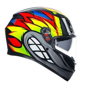  AGV K3 MPLK Birdy 2.0 Kapalı Kask (Gri-Sarı-Kırmızı)