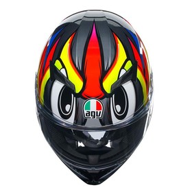  AGV K3 MPLK Birdy 2.0 Kapalı Kask (Gri-Sarı-Kırmızı)