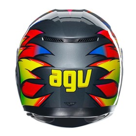  AGV K3 MPLK Birdy 2.0 Kapalı Kask (Gri-Sarı-Kırmızı)