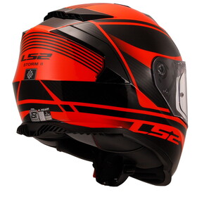  LS2 Storm 2 Dodger Kapalı Kask (Mat Siyah-Neon Turuncu)