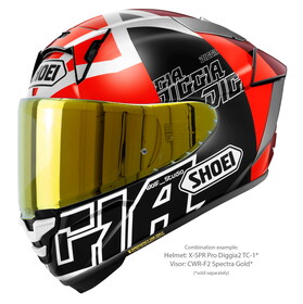  Shoei CWR-F2PN Kask Camı Spectra Gold Sarı (NXR 2 / X-Spirit Pro)