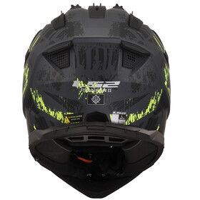  LS2 Pioneer 2 Crazy Kask (Mat Siyah-Neon Sarı)