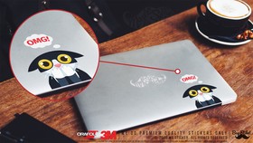  Mr.Sticker ANCT44 OMG Yazılı Kedi Etiketi