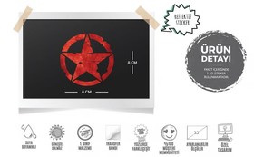  Mr.Sticker RFHLM167 Reflektif Eskitilmiş Desenli Asker Yıldızı
