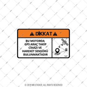  Mr.Sticker WRN42 Motorda Takip Cihazı Var Etiketi (İkili)