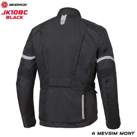  Scoyco JK108C Kışlık Motosiklet Montu (Siyah)