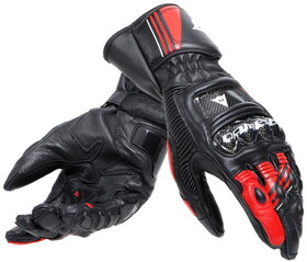  Dainese Druid 4 Deri Eldiven (Siyah-Lava Kırmızı)