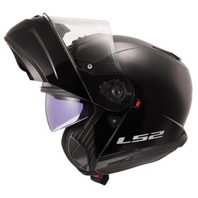  LS2 Strobe 2 Çeneden Açılır Kask (Parlak Siyah)