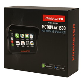  KN Master Motoplay 1500 – 6.25” TPMS Sensörlü Kablosuz CarPlay & Android Auto Destekli Motosiklet Multimedya Ekranı