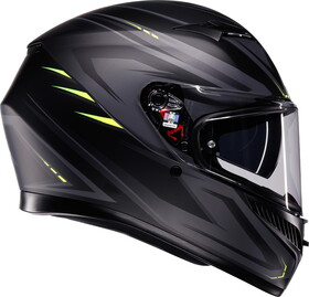 AGV K3 MPLK Syth Kapalı Kask (Mat Siyah-Fluo Sarı)
