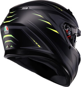  AGV K3 MPLK Syth Kapalı Kask (Mat Siyah-Fluo Sarı)