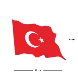  Mr.Sticker CFL13 -1185 - Turkey Flag Sticker