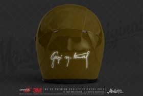  Mr.Sticker RFBK21 Siyah Reflektif Gazi Mustafa Kemal İmzası Etiketi