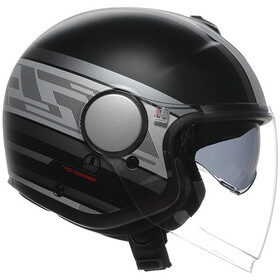  AGV Eteres Mondello Güneş Vizörlü Açık Kask (Mat Siyah-Gri)