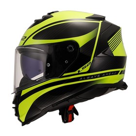  LS2 Storm 2 Dodger Kapalı Kask (Mat Siyah-Neon Sarı)