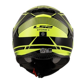  LS2 Storm 2 Dodger Kapalı Kask (Mat Siyah-Neon Sarı)