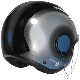  AGV Eteres Levanto Güneş Vizörlü Açık Kask (Siyah-Gümüş-Mavi)