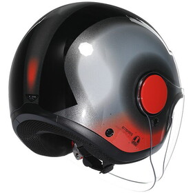  AGV Eteres Levanto Güneş Vizörlü Açık Kask (Siyah-Gümüş-Kırmızı)
