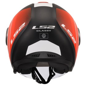  LS2 Classy Disko Güneş Vizörlü Açık Kask (Mat Siyah-Kırmızı-Beyaz)