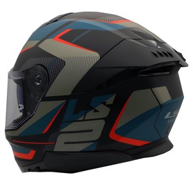  LS2 Stream 2 Road Kapalı Kask (Mat Siyah-Gri-Mavi-Kırmızı)