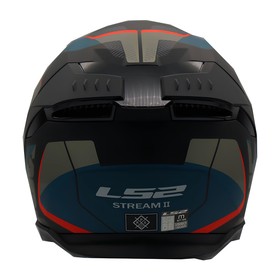  LS2 Stream 2 Road Kapalı Kask (Mat Siyah-Gri-Mavi-Kırmızı)