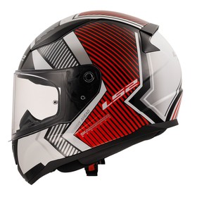  LS2 Rapid 2 Extra Kapalı Kask (Beyaz-Kırmızı)