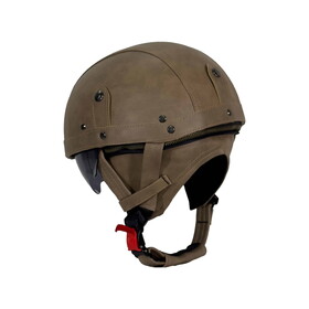  Tex 701ZN Deri Miğfer Kask (Kahverengi)