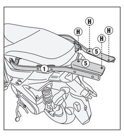  Yamaha Cygnus Rayzr 125 (24 > 26) Arka Çanta Taşıma Demiri (Kappa KR2168)