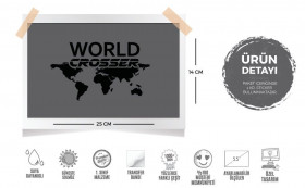  Mr.Sticker CSE1-250140 World Crosser Map Sticker Siyah