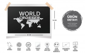  Mr.Sticker CSE9 World Crosser (Dunyayi Gezen) Etiketi - Mat Gumus Gri