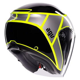  AGV Irides Davao Güneş Vizörlü Açık Kask (Siyah-Gri-Fluo Sarı)