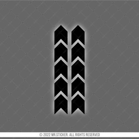  Mr.Sticker RFBK3 Siyah Reflektif Çanta Şerit Etiketi İkili Set