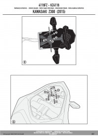  Kawasaki Z300 (15>16) Arka Çanta Taşıyıcısı (GİVİ 4116FZ)