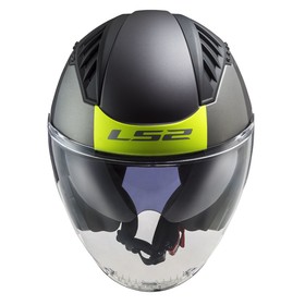  LS2 Copter 2 Urbane Güneş Vizörlü Açık Kask (Mat Siyah - Neon Sarı)