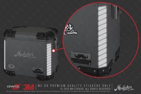 Mr.Sticker RFBK4 Siyah Reflektif Çanta Şerit Etiketi İkili Set