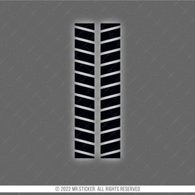  Mr.Sticker RFBK4 Siyah Reflektif Çanta Şerit Etiketi İkili Set