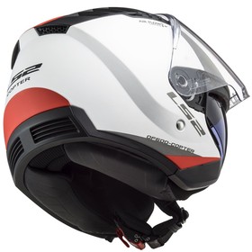  LS2 Copter 2 Urbane Güneş Vizörlü Açık Kask (Mat Beyaz - Kırmızı)
