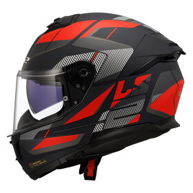  LS2 Stream 2 Road Kapalı Kask (Mat Siyah-Titanyum-Kırmızı)