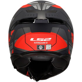  LS2 Stream 2 Road Kapalı Kask (Mat Siyah-Titanyum-Kırmızı)