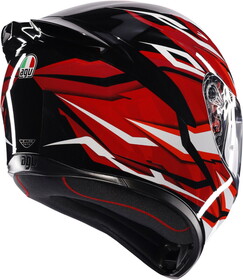  AGV K1S Lion Kapalı Kask (Siyah-Kırmızı-Beyaz)