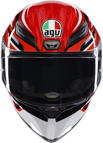  AGV K1S Lion Kapalı Kask (Siyah-Kırmızı-Beyaz)