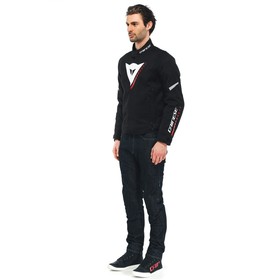  Dainese Veloce D-Dry Motosiklet Mont (Siyah-Beyaz-Lava Kırmızı)